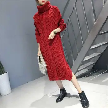 2019 New Autumn Winter Womwn Casual Solid Sweater Dresses Female Turtleneck Long Sleeve Slim Pullover Tops Kintted Vestidos H98
2019 New Autumn Winter Womwn Casual Solid Sweater Dresses Female Turtleneck Long Sleeve Slim Pullover Tops Kintted Vestidos H98