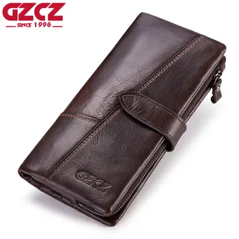 GZCZ Genuine Leather Men Wallet Fashion Coin Purse Man Walet Card Holder Portomonee Long Vallet Clamp For Money Male Clutch
GZCZ Genuine Leather Men Wallet Fashion Coin Purse Man Walet Card Holder Portomonee Long Vallet Clamp For Money Male Clutch