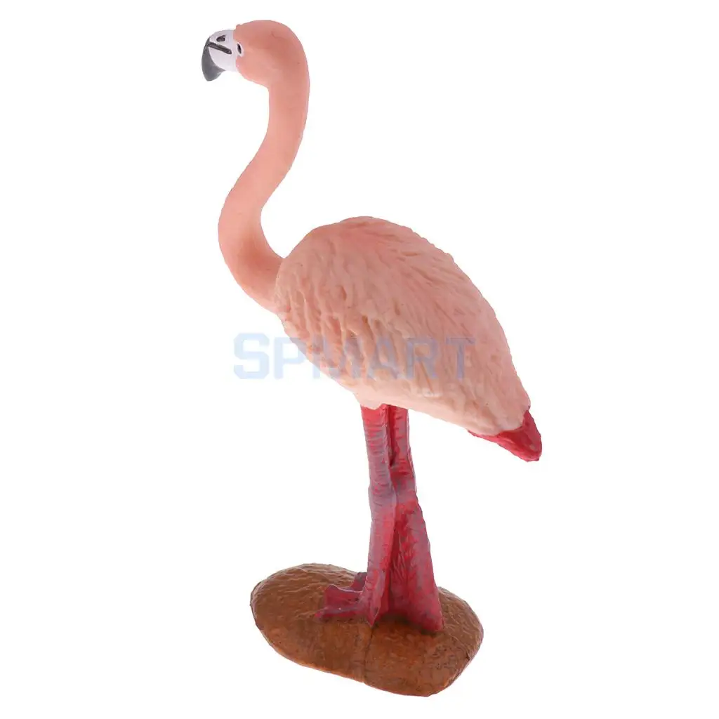 2pcs Realistic Wildlife Animal Flamingo Model Figurine Nature Educational Toy Home Decoration Xmas Gifts
