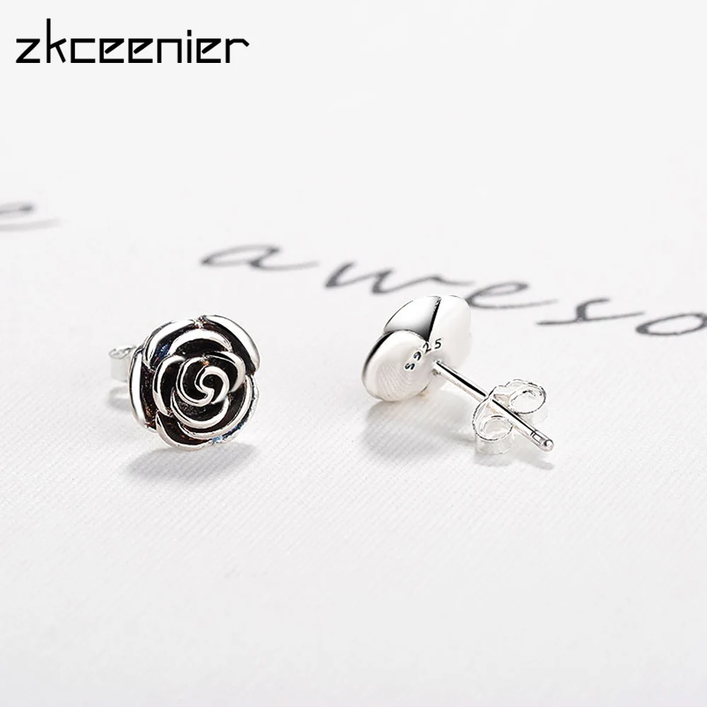 New High Quality Silver Color Shimmering Rose Flower Charm P Stud Earrings Fashion Women Jewelry Gifts
New High Quality Silver Color Shimmering Rose Flower Charm P Stud Earrings Fashion Women Jewelry Gifts
