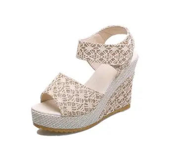 Women Summer Sandals New Summer Fashion Lace Hollow Gladiator Wedges Shoes Woman Slides Peep Toe Hook & Loop Solid Lady Casual
Women Summer Sandals New Summer Fashion Lace Hollow Gladiator Wedges Shoes Woman Slides Peep Toe Hook & Loop Solid Lady Casual