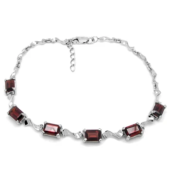 Qi Xuan_Free Shipping Dark Red Stone Little Flower Bracelets_S925 Solid Silver Fashion Bracelet_Manufacturer Directly Sales
Qi Xuan_Free Shipping Dark Red Stone Little Flower Bracelets_S925 Solid Silver Fashion Bracelet_Manufacturer Directly Sales