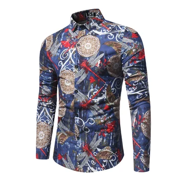 2018 New Men Shirt Printing Plaid Shirt Long Sleeves Dress Casual Mens Shirt Camisa Masculina Brand Fashion Male Clothing
2018 New Men Shirt Printing Plaid Shirt Long Sleeves Dress Casual Mens Shirt Camisa Masculina Brand Fashion Male Clothing