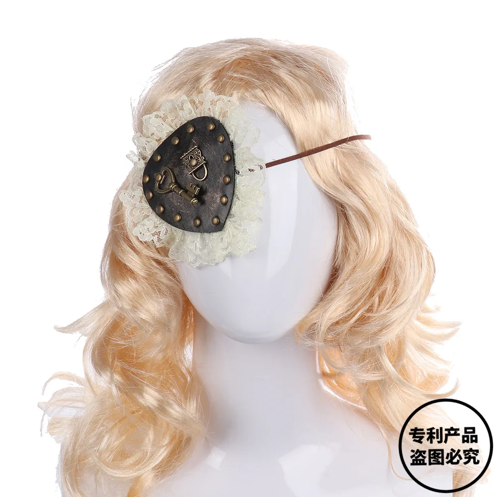 Gothic Punk Key lock Bud Silk Skin Pirate Eyepatch with Flexible Rope for Christmas Halloween Costume Kid Toy Pirate One-eye Hal
Gothic Punk Key lock Bud Silk Skin Pirate Eyepatch with Flexible Rope for Christmas Halloween Costume Kid Toy Pirate One-eye Hal