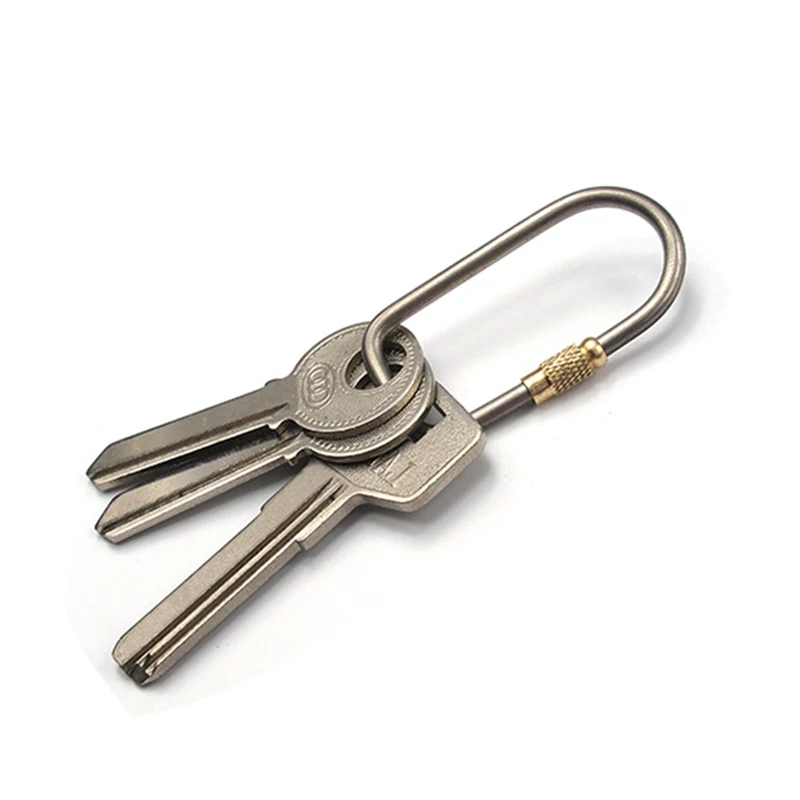 Outdoor High-strength Titanium Alloy Creative U-shaped KeyChain with Lock D-type Car Keys Storage
Outdoor High-strength Titanium Alloy Creative U-shaped KeyChain with Lock D-type Car Keys Storage