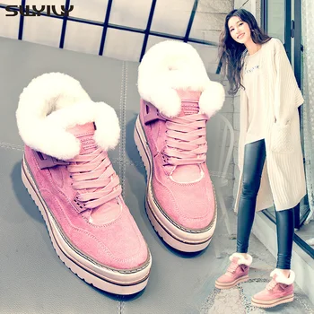 SWYIVY Winter Womens Sneakers 2019 Fashion Casual Shoes Wedge Warm Cotton Black/Pink Shoes Increase Thick Bottom Female Sneakers
SWYIVY Winter Womens Sneakers 2019 Fashion Casual Shoes Wedge Warm Cotton Black/Pink Shoes Increase Thick Bottom Female Sneakers