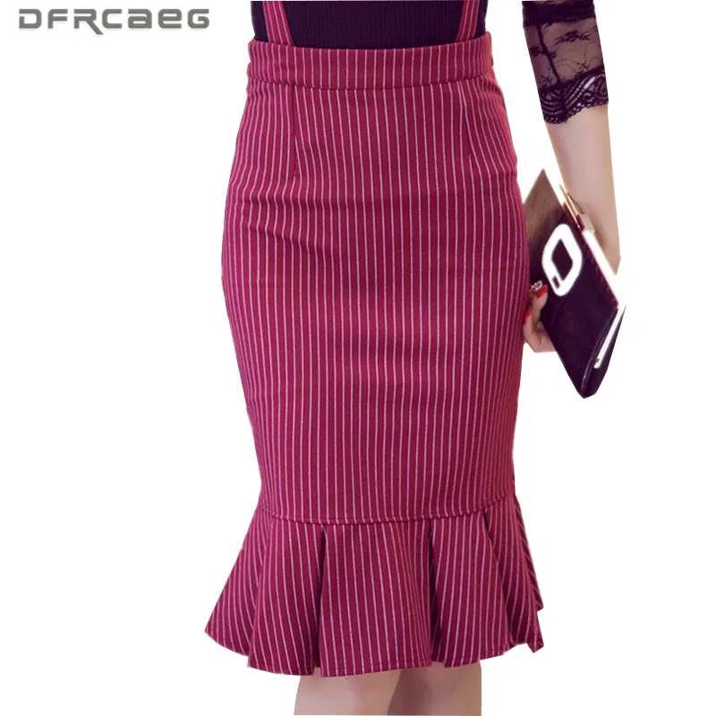 S-5XL Plus Size Saia Longa 2019 Autumn Fashion Striped Suspender Skirt Women High Waist Ruffle Ladies Fishtail Long Skirts
S-5XL Plus Size Saia Longa 2019 Autumn Fashion Striped Suspender Skirt Women High Waist Ruffle Ladies Fishtail Long Skirts