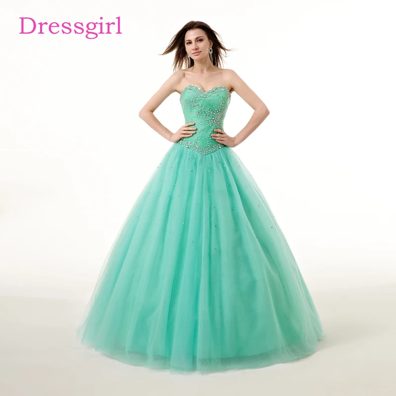 Mint Green Cheap Quinceanera Dresses 2019 Ball Gown Sweetheart Floor Length Tulle Beaded Crystals Sweet 16 Dresses
Mint Green Cheap Quinceanera Dresses 2019 Ball Gown Sweetheart Floor Length Tulle Beaded Crystals Sweet 16 Dresses