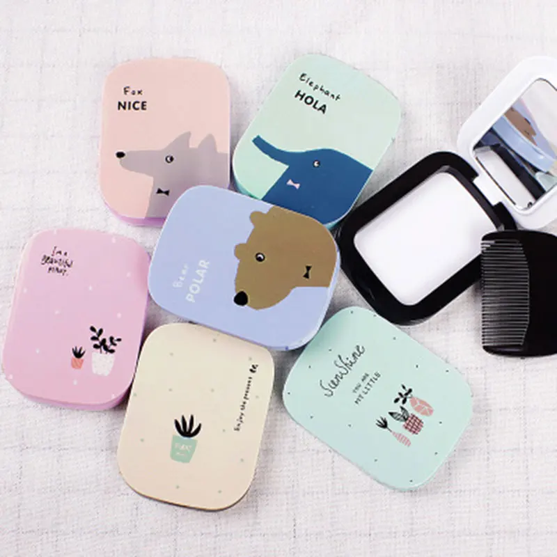 HUAMIANLI Small Mirror Comb Set Plastic Cartoon Makeup Mirror Folding Pink Student Portable Mirror Black
HUAMIANLI Small Mirror Comb Set Plastic Cartoon Makeup Mirror Folding Pink Student Portable Mirror Black