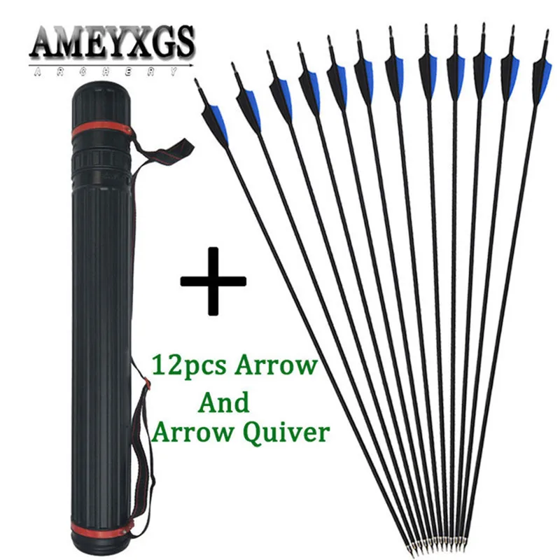 12pcs 500 Spine 30" Mix Carbon Arrow Replaceable Arrowhead With Arrows Quiver For Archery Practice Hunting Shooting Accessories
12pcs 500 Spine 30" Mix Carbon Arrow Replaceable Arrowhead With Arrows Quiver For Archery Practice Hunting Shooting Accessories