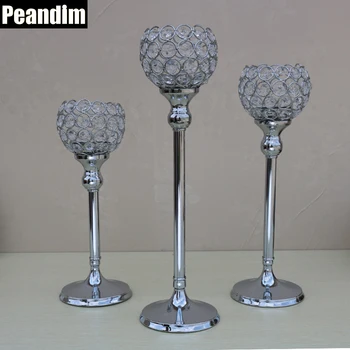 PEANDIM Silver Metal Candle Holders 30cm 35cm 40cm Stand Crystal Candlestick Candle Lantern Table Centerpieces Wedding Deco Idea
PEANDIM Silver Metal Candle Holders 30cm 35cm 40cm Stand Crystal Candlestick Candle Lantern Table Centerpieces Wedding Deco Idea