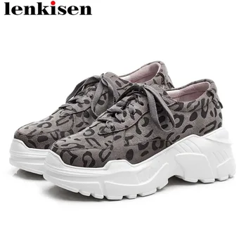 Lenkisen 2019 natural leather classic leopard thick bottom lace up sneakers round toe pretty girls platform vulcanized shoes L19
Lenkisen 2019 natural leather classic leopard thick bottom lace up sneakers round toe pretty girls platform vulcanized shoes L19