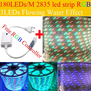 220V RGB led strip light 180leds/m low power consumption high brightness IP66 Waterproof SMD2835 3LED Flowing water LED Flexible
220V RGB led strip light 180leds/m low power consumption high brightness IP66 Waterproof SMD2835 3LED Flowing water LED Flexible