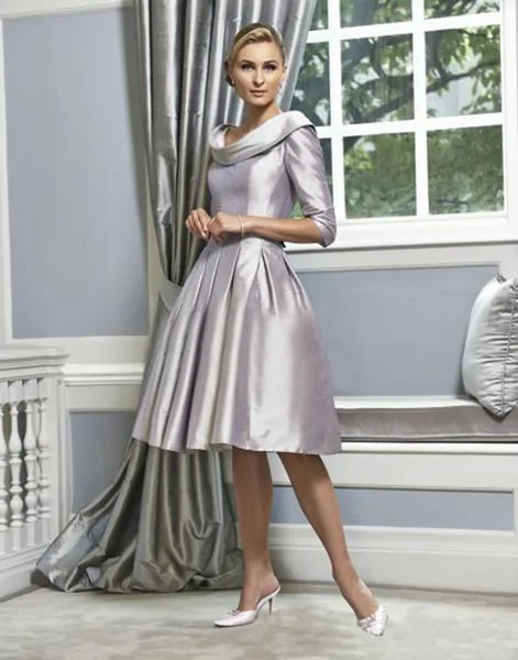 Mother of the Bride or Groom Dresses Somptuese Silk Wedding Ceremony Custom Party Dress A-Line Half Sleeves Knee Length Retro
Mother of the Bride or Groom Dresses Somptuese Silk Wedding Ceremony Custom Party Dress A-Line Half Sleeves Knee Length Retro