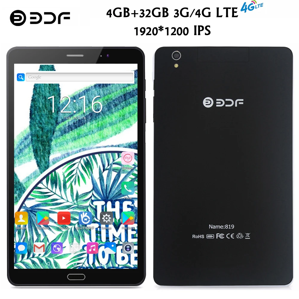 BDF 8 Inch Android 6.0 Tablet 4G LTE SIM Card Mobile Phone Call Tablet Pc 4GB+32GB Quad Core 5.0MP+12.0MP 1920*1200 IPS Tablet 8
BDF 8 Inch Android 6.0 Tablet 4G LTE SIM Card Mobile Phone Call Tablet Pc 4GB+32GB Quad Core 5.0MP+12.0MP 1920*1200 IPS Tablet 8