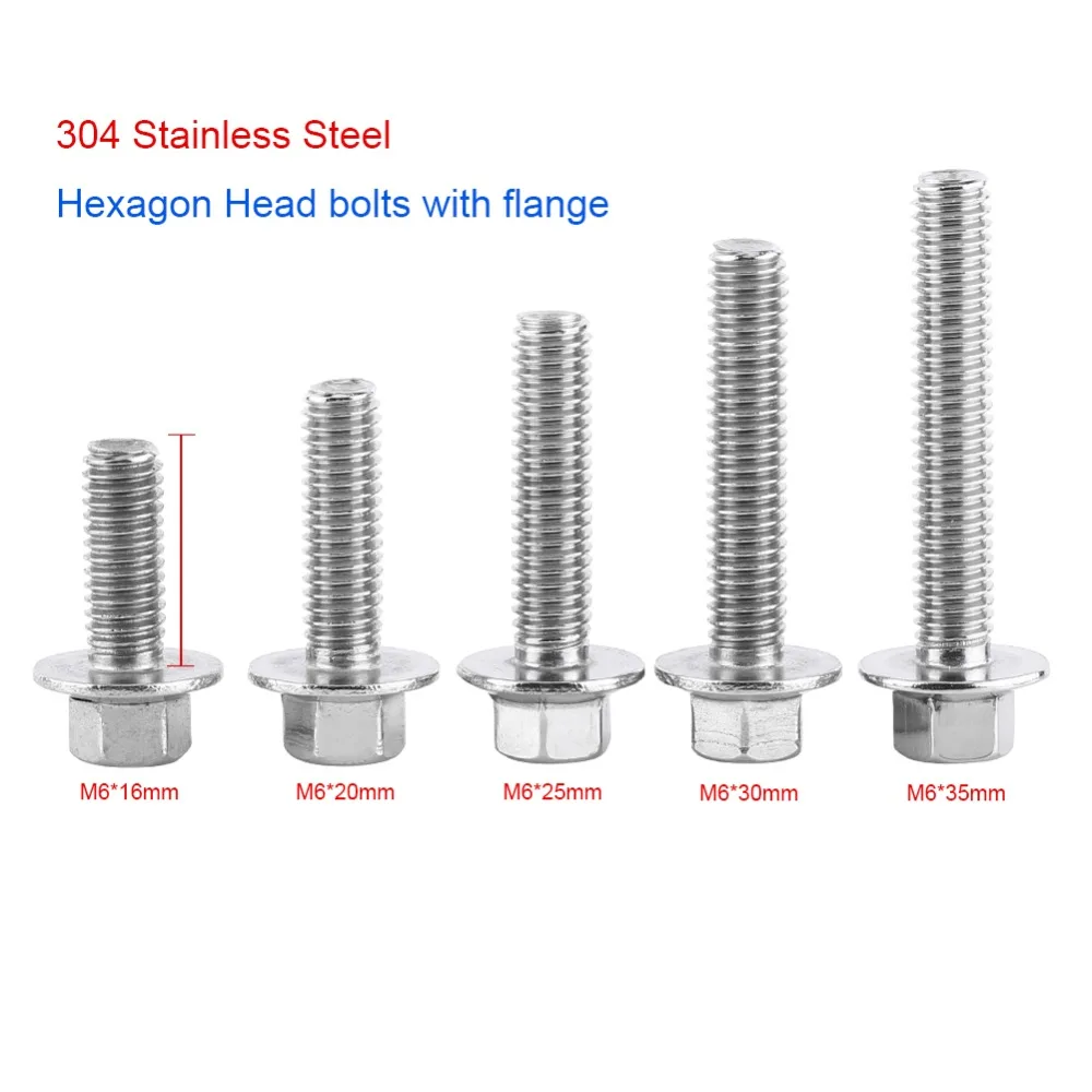 10pcs M6 Stainless Steel SS304 Flange Screws Outer Six Angle Bolt Hex Drive Flange Screws Cap Head Washer Bolts
10pcs M6 Stainless Steel SS304 Flange Screws Outer Six Angle Bolt Hex Drive Flange Screws Cap Head Washer Bolts