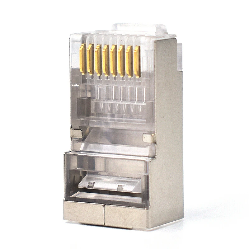 100Pcs rj45 connector cat5e rj 45 ethernet cable plug cat5e shielded 8P8C 8pin shielded modular Network RJ45 Connector
100Pcs rj45 connector cat5e rj 45 ethernet cable plug cat5e shielded 8P8C 8pin shielded modular Network RJ45 Connector