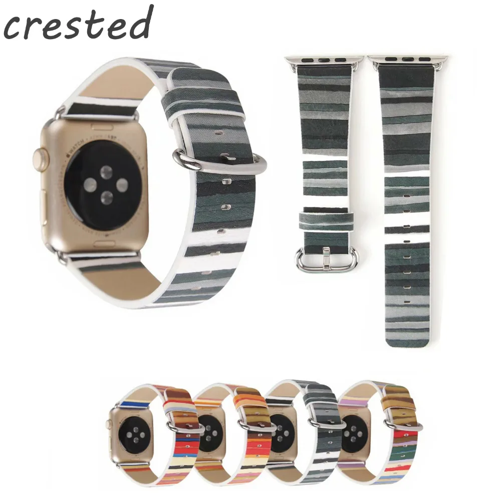 CRESTED Genuine Leather watch strap for apple watch band 42 mm/38 female belt man watch strap Bracelet for iwatchband 1/2 /3
CRESTED Genuine Leather watch strap for apple watch band 42 mm/38 female belt man watch strap Bracelet for iwatchband 1/2 /3