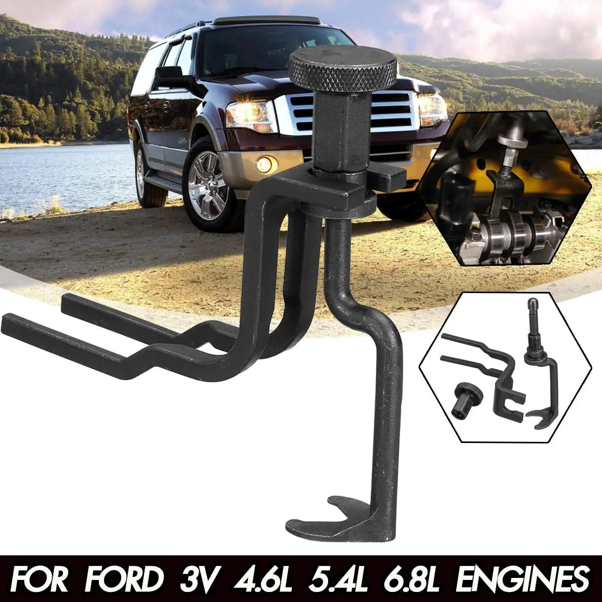 Car Valve Spring Compressor Tool For Ford/Mustang Expedition Explorer F-150 Super Duty Sport Trac 4.6 5.4 6.8 3V Engines
Car Valve Spring Compressor Tool For Ford/Mustang Expedition Explorer F-150 Super Duty Sport Trac 4.6 5.4 6.8 3V Engines