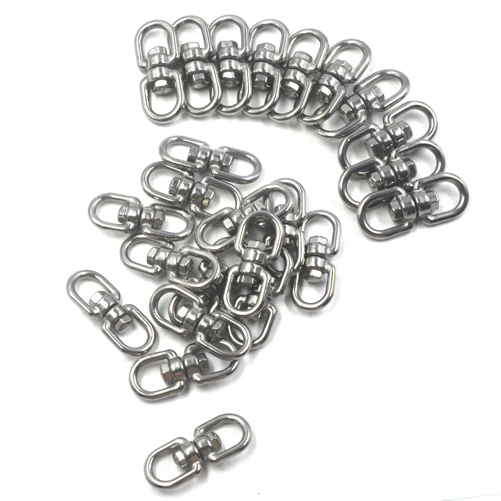 30PCS Durable M4 Stainless Steel 304 Eye to Eye Rotary Connector for Marine Mooring with Pet Ring / Chain
30PCS Durable M4 Stainless Steel 304 Eye to Eye Rotary Connector for Marine Mooring with Pet Ring / Chain