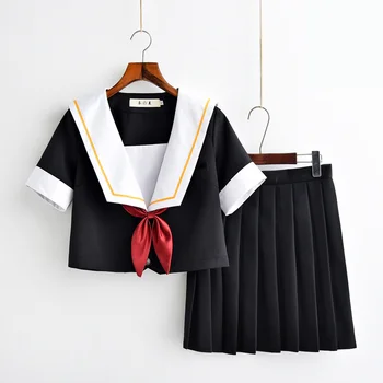 Japanese School Uniform For Girls Sailor Tops+Tie+Skirt Navy Style Students Clothes For Girl Plus size Lala Cheerleader clothing
Japanese School Uniform For Girls Sailor Tops+Tie+Skirt Navy Style Students Clothes For Girl Plus size Lala Cheerleader clothing