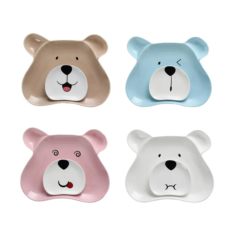 Ceative Cute Bear Shape Flat Plate Ceramics Cartoon Design Porcelain Sushi Plate Creative Salad Dinner Tray Sauce Dish 2pcs/set
Ceative Cute Bear Shape Flat Plate Ceramics Cartoon Design Porcelain Sushi Plate Creative Salad Dinner Tray Sauce Dish 2pcs/set