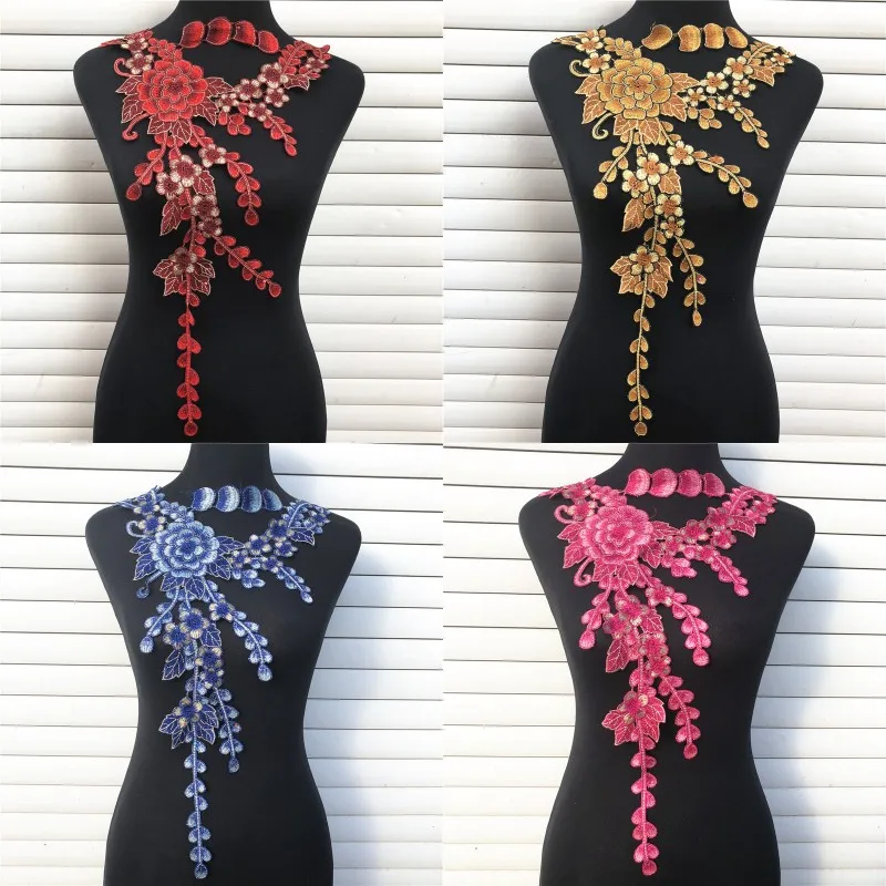 1Pc 4 Colors Long Venise Lace fabric Dress Applique Motif Blouse Sewing Trims DIY Neckline Collar Costume Decoration Accessories
1Pc 4 Colors Long Venise Lace fabric Dress Applique Motif Blouse Sewing Trims DIY Neckline Collar Costume Decoration Accessories