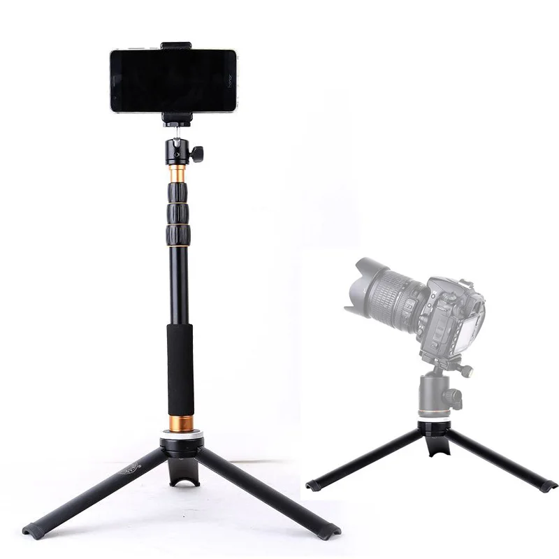 Q166B Travel Tabletop Mini Tripod Stand with Selfie Stick for DLSR Smartphone Action Sports Camera Phone
Q166B Travel Tabletop Mini Tripod Stand with Selfie Stick for DLSR Smartphone Action Sports Camera Phone