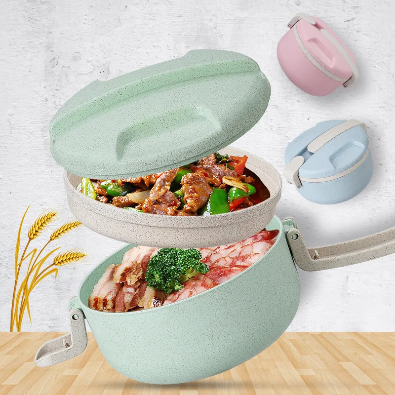 Portable Wheat Straw Lunch Box Bento Snack Box Food Storage Container Leakproof With Concealed Handle Microwave Oven Available
Portable Wheat Straw Lunch Box Bento Snack Box Food Storage Container Leakproof With Concealed Handle Microwave Oven Available