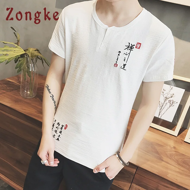 Zongke Chinese Style Linen White T Shirt Men Harajuku Tshirt Men T-Shirt Streetwear Men T Shirts Hip Hop Clothing 6XL 2019 New
Zongke Chinese Style Linen White T Shirt Men Harajuku Tshirt Men T-Shirt Streetwear Men T Shirts Hip Hop Clothing 6XL 2019 New