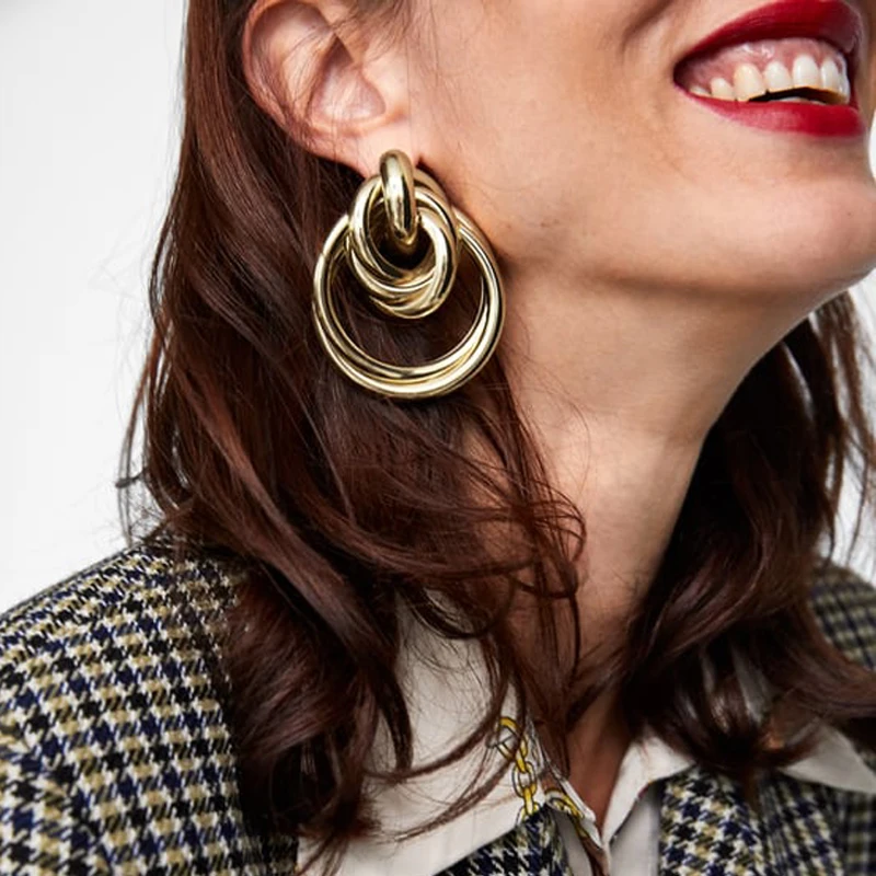JUJIA 3 Colors Metal Gold Irregular Earring For Women's Christmas Gift 2019 New Arrival FemaleTrendy Silver Earrings
JUJIA 3 Colors Metal Gold Irregular Earring For Women's Christmas Gift 2019 New Arrival FemaleTrendy Silver Earrings