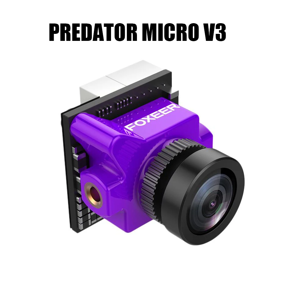 

Foxeer Predator Micro V3 Super Racing All Weather FPV Camera 16:9/4:3 PAL/NTSC switchable WDR OSD 4ms Latency Remote Control