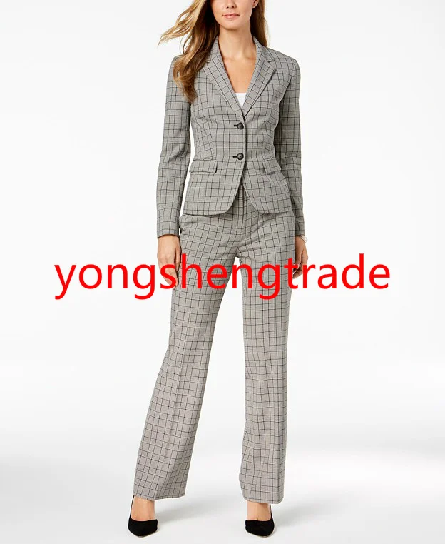 New Arrial Women Business Suit Hand Tailored Office Uniform Plaid Blazer And Plaid Trousers 128
New Arrial Women Business Suit Hand Tailored Office Uniform Plaid Blazer And Plaid Trousers 128