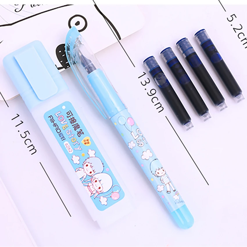 1 Set Blue Replaceable Ink Gel Pens Stationery Kit Kids Practice Writing Pen School Office Supplies Erasable Pen 4 Ink Bags
1 Set Blue Replaceable Ink Gel Pens Stationery Kit Kids Practice Writing Pen School Office Supplies Erasable Pen 4 Ink Bags