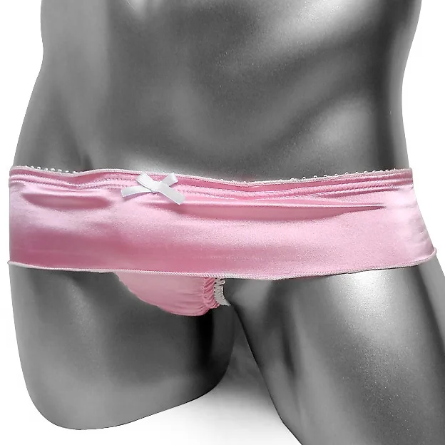 Sissy Satin Cute Ruffled Lace Underwear for Men Feminine Panties With Bow Pink Bikini Sexy Gay Trunks Lingerie Ultra Low Rise
Sissy Satin Cute Ruffled Lace Underwear for Men Feminine Panties With Bow Pink Bikini Sexy Gay Trunks Lingerie Ultra Low Rise