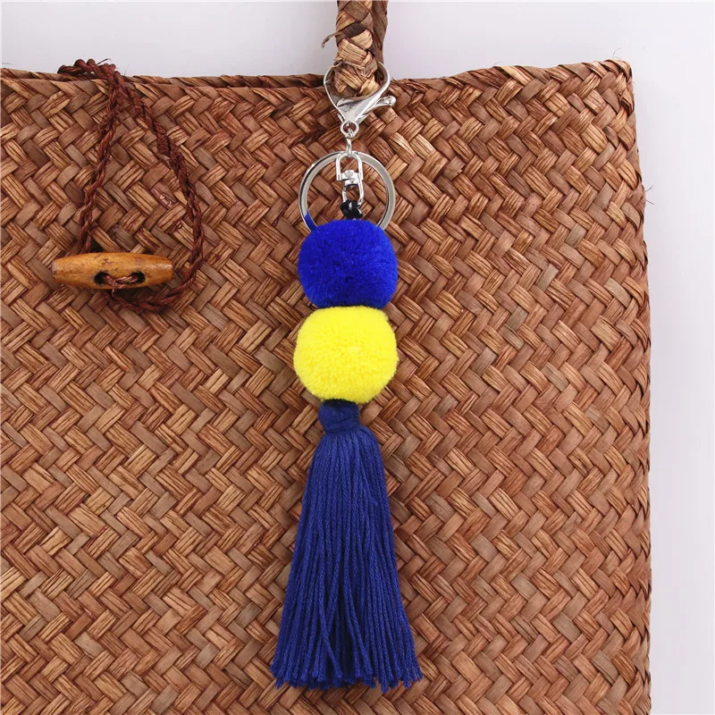 1PC Boho Style Key Chains Colorful Pom Pom Keyring With Tassel Bag Charm Summer Jewelry
1PC Boho Style Key Chains Colorful Pom Pom Keyring With Tassel Bag Charm Summer Jewelry