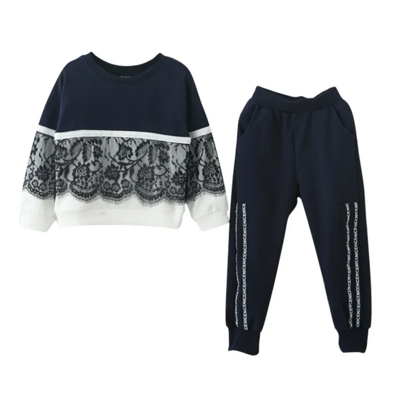 Girls Fashion Patchwork Clothing Sets Children Girl's Lace Sweatshirts + Pants Suit Outfits
Girls Fashion Patchwork Clothing Sets Children Girl's Lace Sweatshirts + Pants Suit Outfits