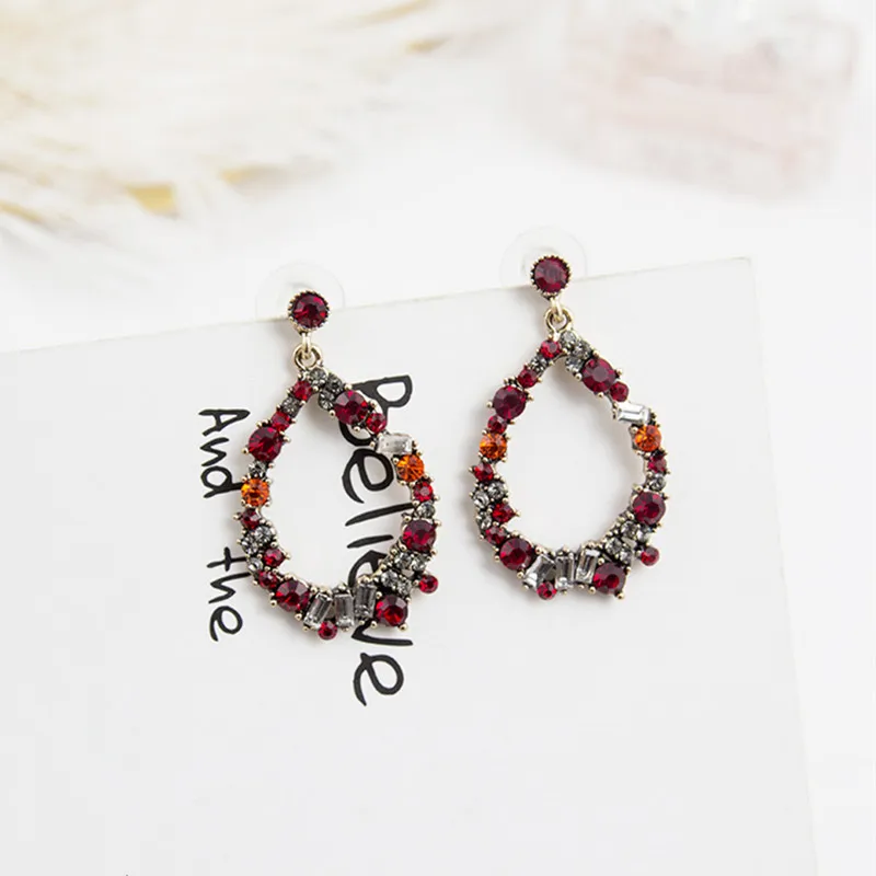 New Multicolor Full Rhinestone Hollow Water Drop Shape Fashion Drop Dangle Earrings for Women Elegant Statement Jewelry EC1101
New Multicolor Full Rhinestone Hollow Water Drop Shape Fashion Drop Dangle Earrings for Women Elegant Statement Jewelry EC1101