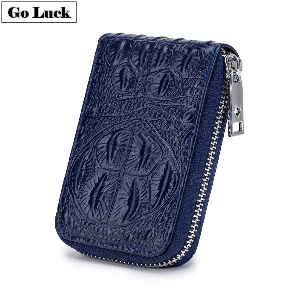 GO-LUCK Brand Alligator Genuine Leather 14 Bits Women's Cardholder Wallet Women Zipper Round Card Case Purse Handhold Coin Bag
GO-LUCK Brand Alligator Genuine Leather 14 Bits Women's Cardholder Wallet Women Zipper Round Card Case Purse Handhold Coin Bag