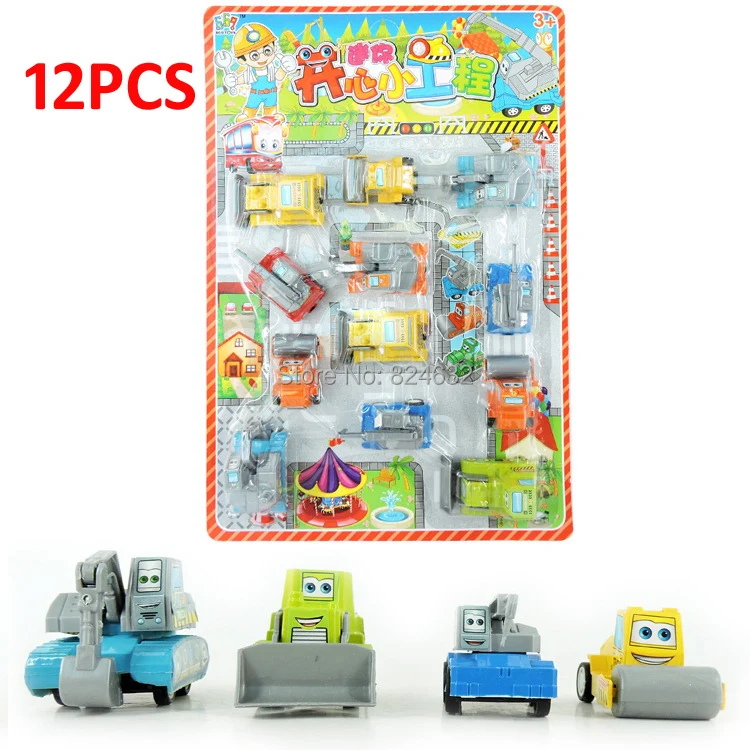 12pcs/lot multicolor plastic mini pull back model car/Warrior engineering carro educational toys for children for 2-3 years
12pcs/lot multicolor plastic mini pull back model car/Warrior engineering carro educational toys for children for 2-3 years