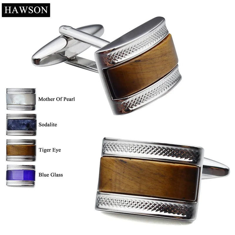 

HAWSON Luxury Mother of Pearl Cuff links High End Jewelry Accessory Wedding Cufflinks for Men