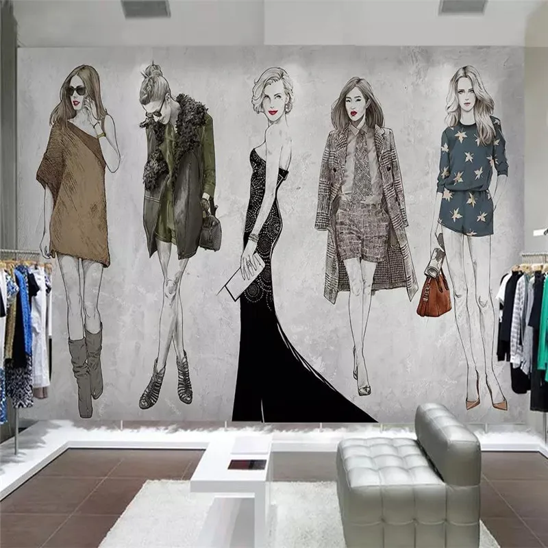 Fashion beauty clothing store tooling background wall professional production mural photo wallpaper can be customized
Fashion beauty clothing store tooling background wall professional production mural photo wallpaper can be customized