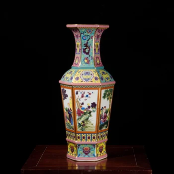 Jingdezhen Antique Vase Imitation Qianlong Year Pastel Living Room Porch Antique Shelf Craft Display porcelain ceramic vase
Jingdezhen Antique Vase Imitation Qianlong Year Pastel Living Room Porch Antique Shelf Craft Display porcelain ceramic vase