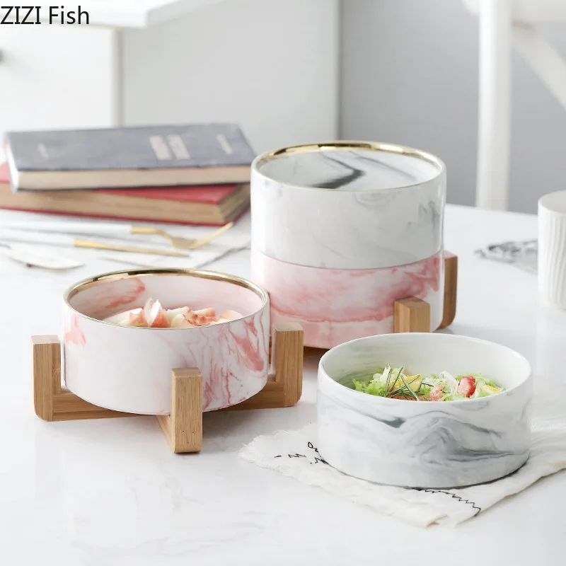 Nordic Style Marble Pattern Ceramics Fruit Salad Rice Noodles Tableware Bowl Decorative Tableware
Nordic Style Marble Pattern Ceramics Fruit Salad Rice Noodles Tableware Bowl Decorative Tableware