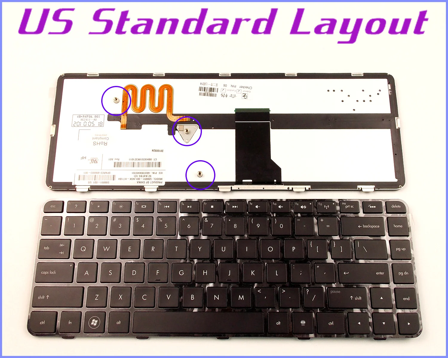 New US Layout Keyboard for HP Pavilion DV5-2135DX XH004UA DV5-2077CL WQ799UA DV5-2074DX WQ751UA Laptop/Notebook W/Backlit
New US Layout Keyboard for HP Pavilion DV5-2135DX XH004UA DV5-2077CL WQ799UA DV5-2074DX WQ751UA Laptop/Notebook W/Backlit