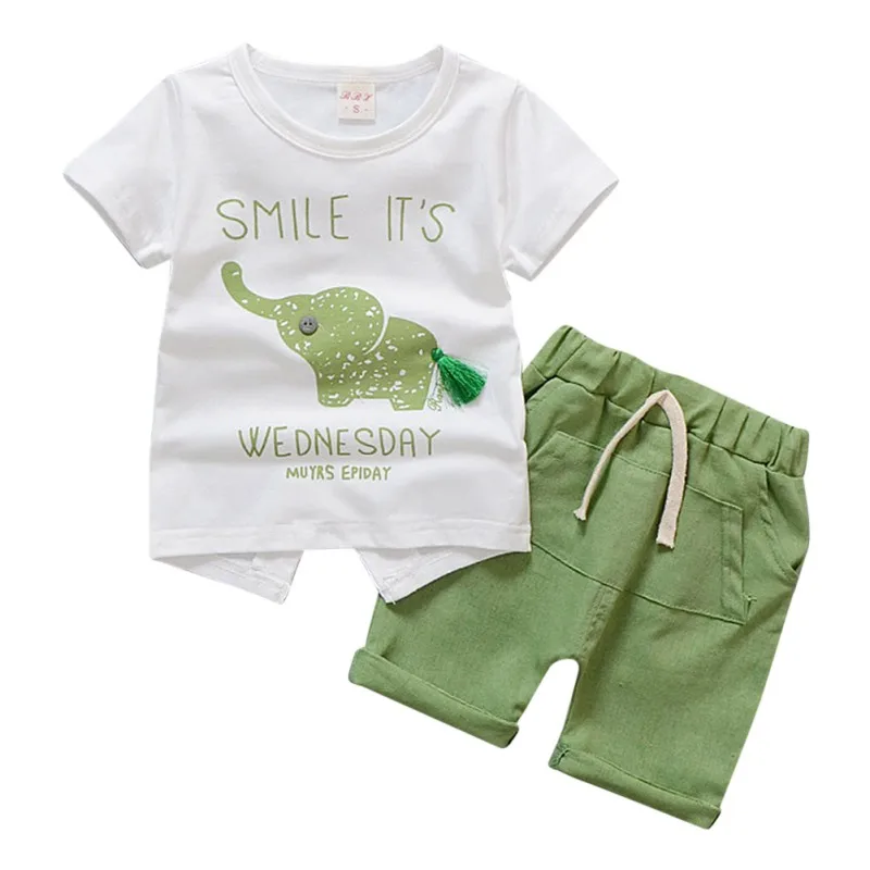 WEIXINBUY Baby Boy Clothes Sets ,2018 Summer Elephant Short Sleeved T-shirts Tops Striped Pants Kids Bebes Jogging Suits
WEIXINBUY Baby Boy Clothes Sets ,2018 Summer Elephant Short Sleeved T-shirts Tops Striped Pants Kids Bebes Jogging Suits
