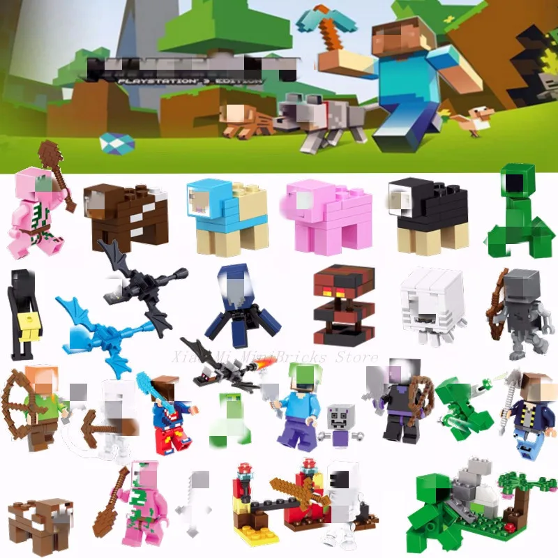 Legoing Minecraft Action Figures Building Blocks My World Zombie Steve Villager Toys For Children Minecrafted Legoings Figure
Legoing Minecraft Action Figures Building Blocks My World Zombie Steve Villager Toys For Children Minecrafted Legoings Figure