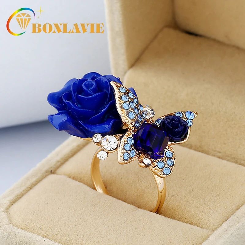 New Women Resin Rose Flower Ring Big Crystal Butterfly Finger Rings Vintage Boho Alloy Rings Jewelry
New Women Resin Rose Flower Ring Big Crystal Butterfly Finger Rings Vintage Boho Alloy Rings Jewelry