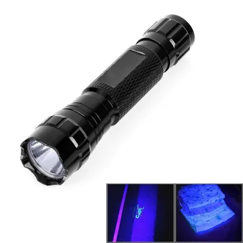 WF 501B UV LED Flashlight 1-Mode UV Light Flashlight Torch 18650 Flahlight Purple Light LED Lamp Torchlight
WF 501B UV LED Flashlight 1-Mode UV Light Flashlight Torch 18650 Flahlight Purple Light LED Lamp Torchlight