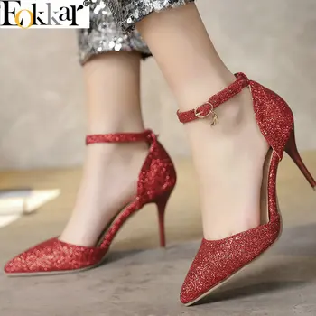 Eokkar 2019 Wmen Shoes Pu Leather Thin High Heel All Match Party Shoes Wedding Pumps Pointed Toe Ladies Pumps Big Size 34-43
Eokkar 2019 Wmen Shoes Pu Leather Thin High Heel All Match Party Shoes Wedding Pumps Pointed Toe Ladies Pumps Big Size 34-43
